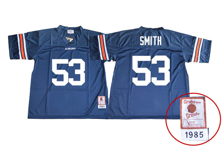 Youth Auburn Tigers #53 Clarke Smith 1985 Throwback Navy College Stitched Football Jersey